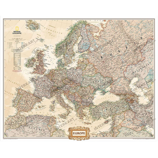 National Geographic Mapa antyczny Europa, 3-częściowa