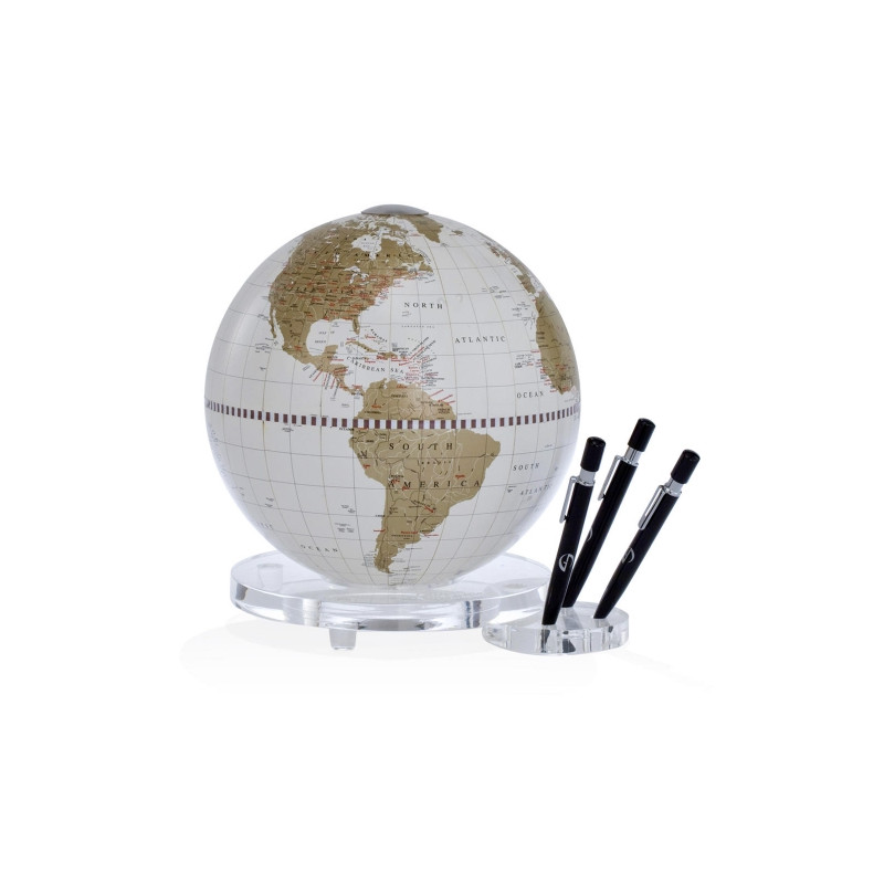 Zoffoli living Globus Zoffoli Desk Globe Balance white/ gold with pen holder