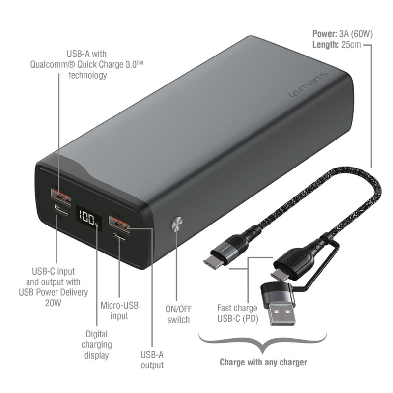 4smarts Powerbank VoltHub Pro 26800mAh 22.5W